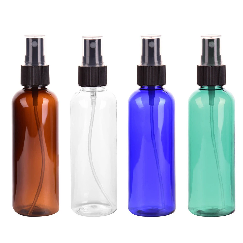 Harga 100 ml Botol Kosong Semprot Parfum Toilet Kontainer Makeup Plastik Transparan Coklat Botol Air Travel Essentials