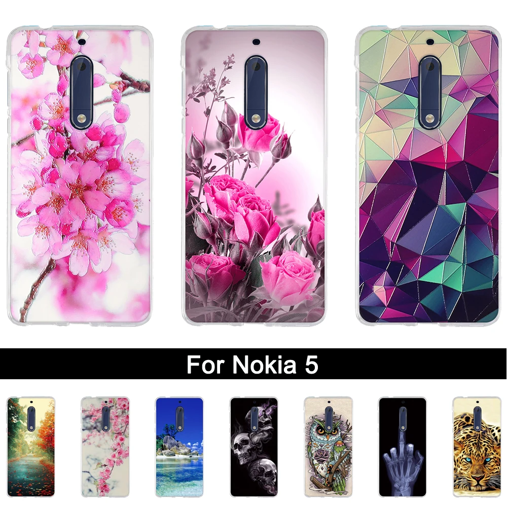 For Nokia 5 Case Luxury Painting Soft Silicone Coque for