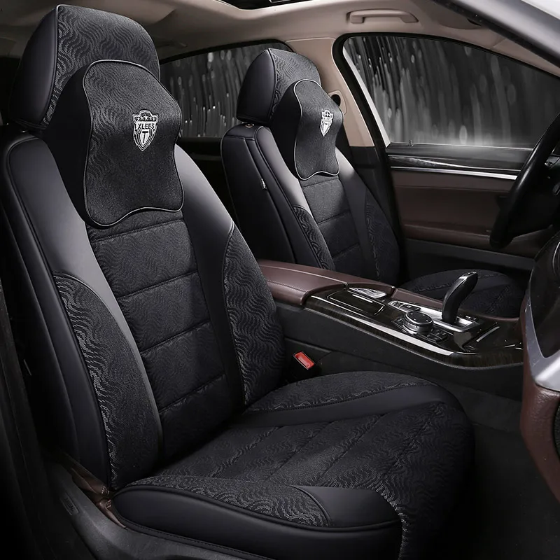 Странным мечта Авто Чехлы четыре сезона кожа универсальное автокресло охватывает множество протектор Набор для все автомобили SUV CRV RAV XRV - Название цвета: grey-2