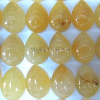 

13x18mm New Orange Aventurine stone Teardrop CABs Cabochon Semi-precious Beads Back Flat Wholesale