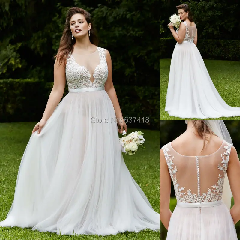 Ivory Beach Wedding Dress With Lace Liques And Illusion Back Plus Ivory Beach Wedding Dress With Lace Liques And Illusion Back Plus Size Made In China Vestidos De Novia Dresses From
