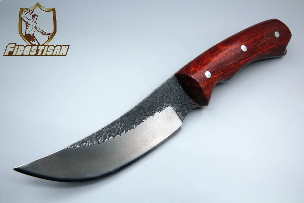 

hot handmade fixed blade straight knife 1095 high carbon steel wood handle holster sturdy and sharp outdoor survival tools knife