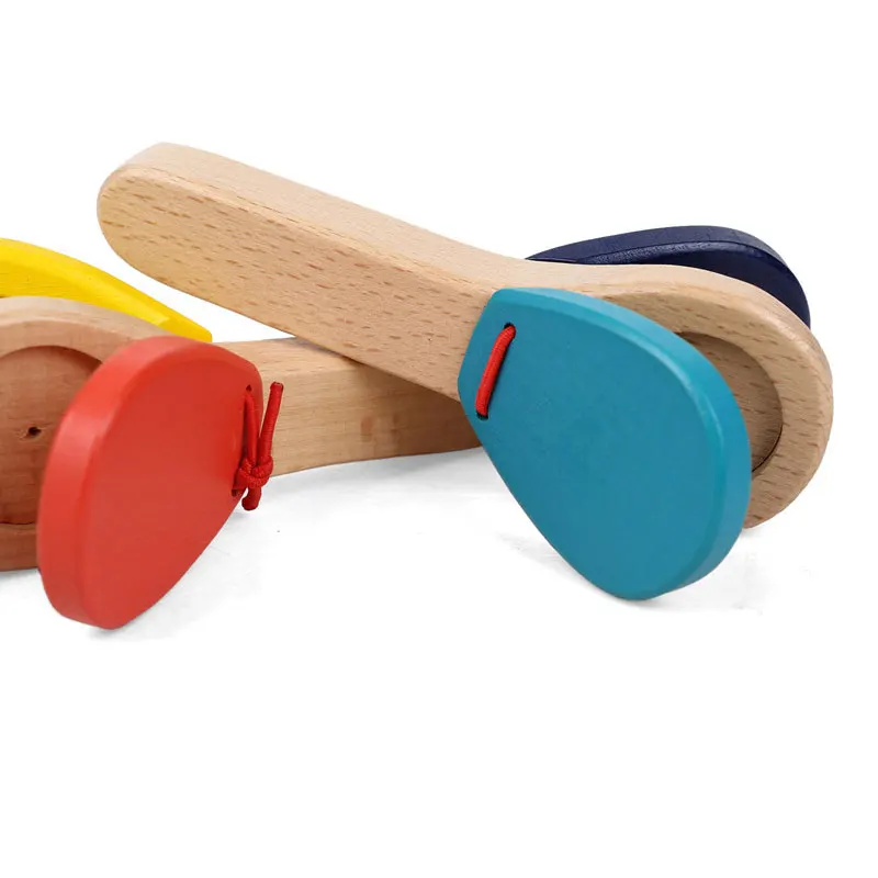 Разные цвета детские игрушки деревянные дрожание рук Bell прекрасный дрожание рук Белл кольцо детские погремушки игрушки для новорожденных