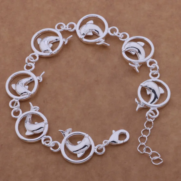 

AH036 Hot 925 sterling silver bracelet, 925 sterling silver fashion jewelry All the dolphins /aieaizla awgajnna