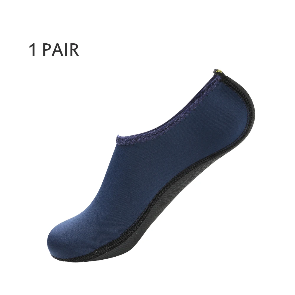 1 пара нейлоновая быстросохнущая пляжная обувь для подводного плавания противоскользящие носки для водных видов спорта носки для плавания серфинга босиком дайвинга - Цвет: Blue