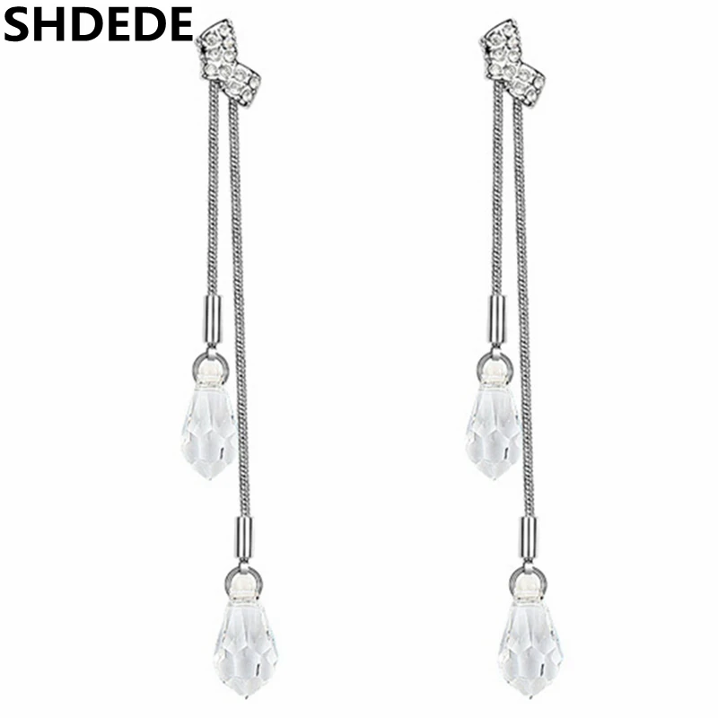 

SHDEDE Women Eardrop Crystal from Swarovski Long Drop Dangle Earrings Jewelry Exaggerated Fashion Party Pendants Gift -3057