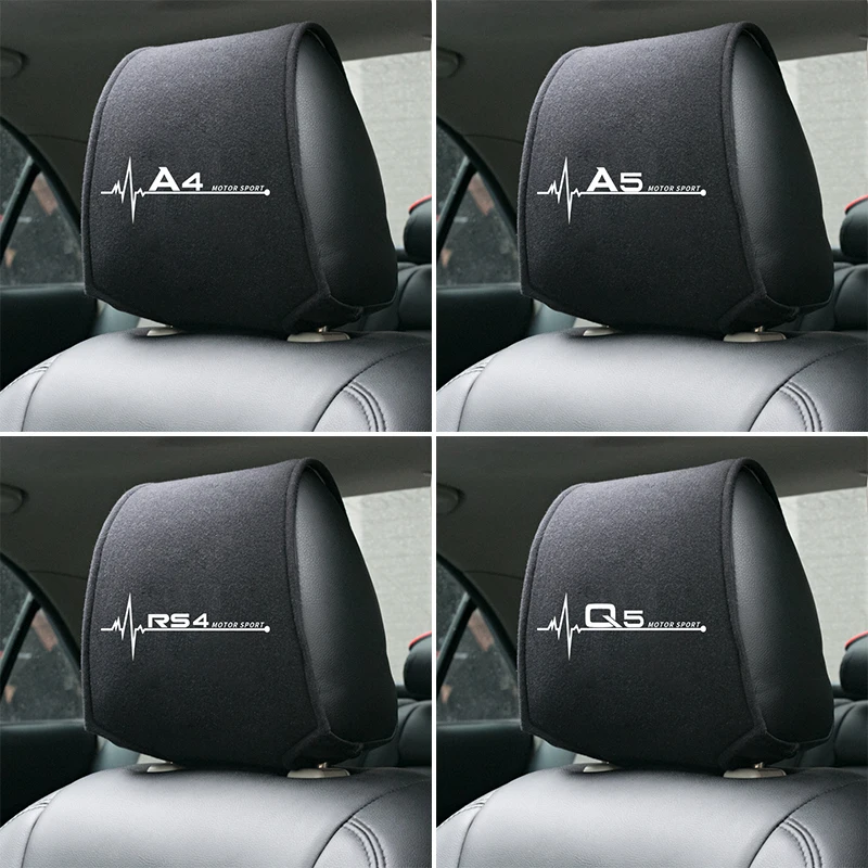 

1PCS Hot car headrest cover fit for Audi A4 B5 B6 B7 B8 B9 A3 8P 8V 8L A5 A6 C6 C5 C7 4F A1 A7 A8 Q2 Q3 Q5 Q7 RS3 RS4 RS5 RS6 TT