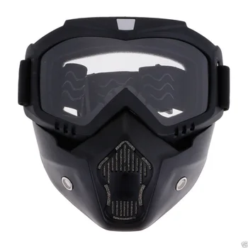 

Motorcycle Helmet Motocross Modular Mask Detachable Filter Mouth Goggles Eyewear F-Best