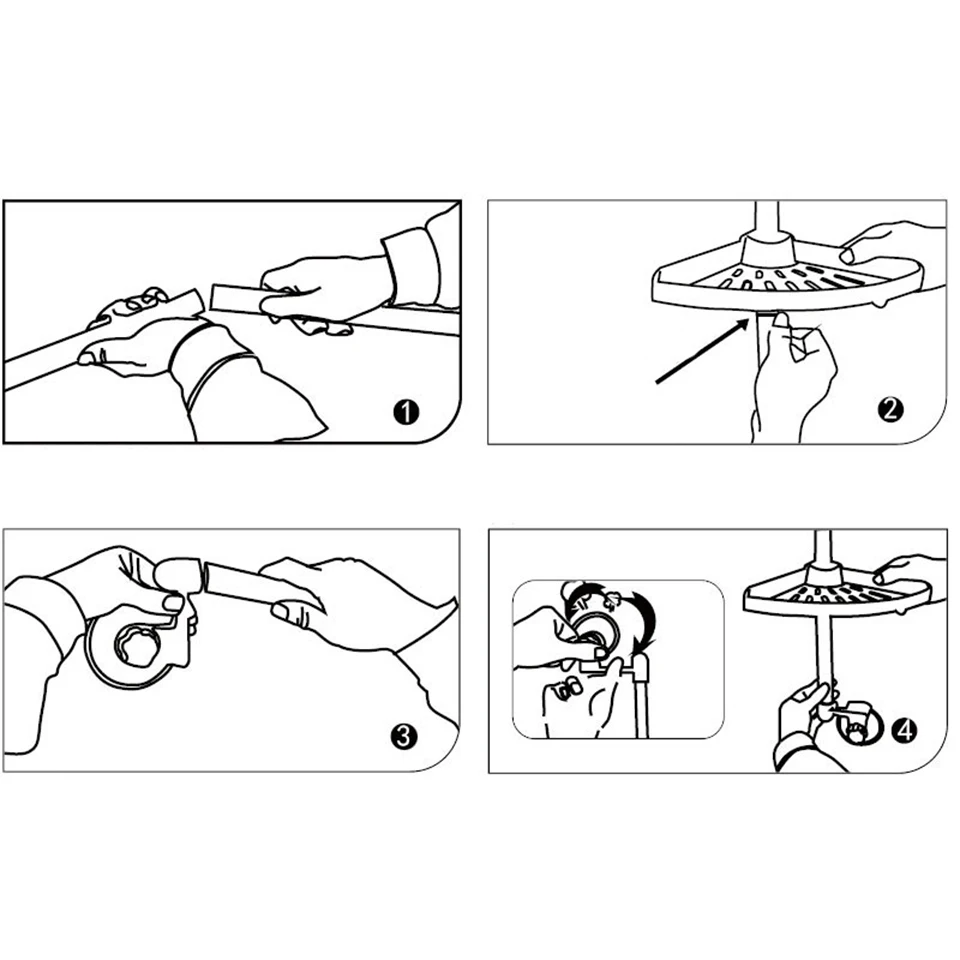 Органайзер для ванной комнаты ПВХ настенный двойной слой угловая полка для хранения душ Caddy шампунь вешалка для полотенец кухонный держатель для хранения