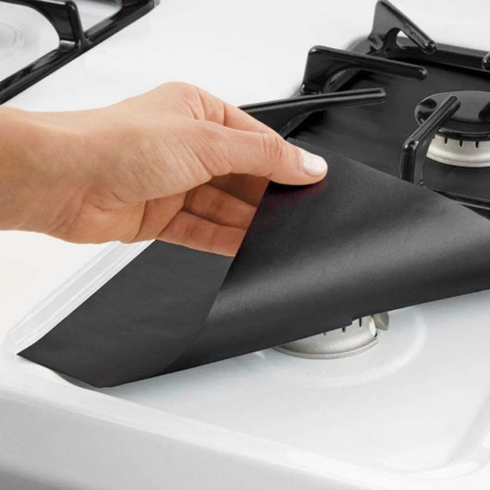 

1PC Practical Reusable Gas Hob Oil Protection Liner Stove Clean Mat Pad Furnace Surface Protection Pads Home Use 2 Colors