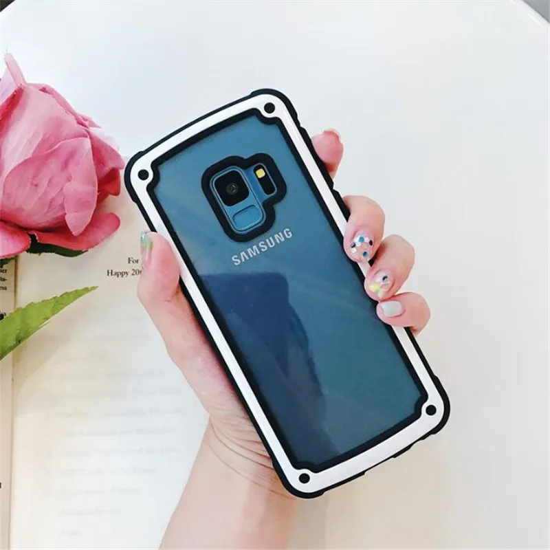 DCHZIUAN для samsung S10 S10 Plus S10e S9 S8 Plus Note 9 Note 8 чехол Модный Простой Противоударный прозрачный жесткий мягкий чехол для телефона