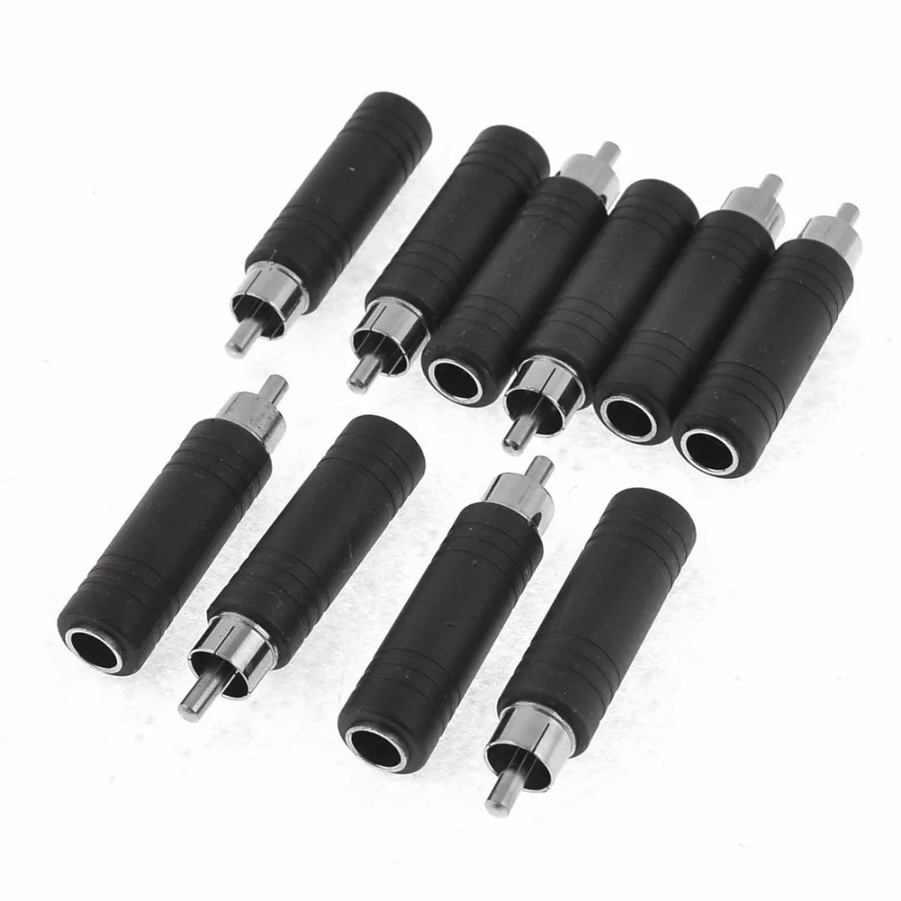 

50pcs RCA male plug to Audio AV PC 6.35mm 1/4" Mono female jack connector