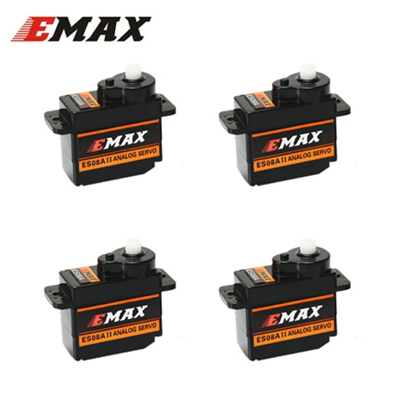 4pcs/lot EMAX ES08A II Digital Servo 9g High Sensitive Mini Sub Micro Servo for RC airplane Helicopter 25% off