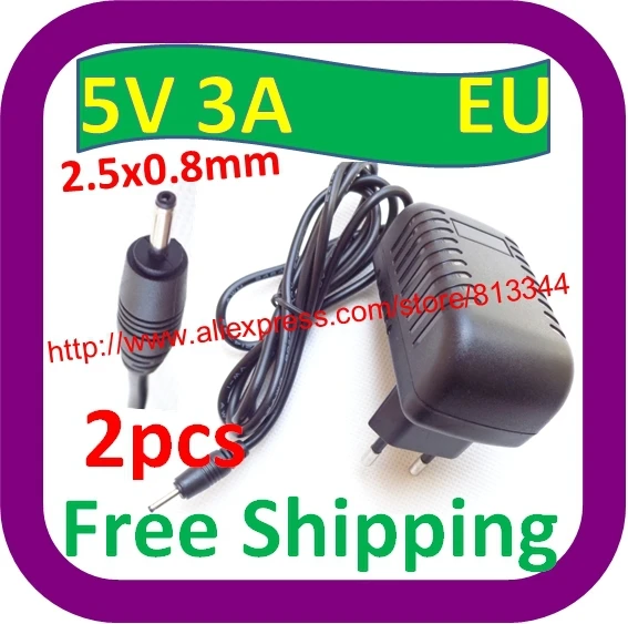 

2 pcs Free Shipping 5V 3A Power Adapter Charger for quad-core tablet pc flytouch / superpad / cube / ainol etc 2.5mm