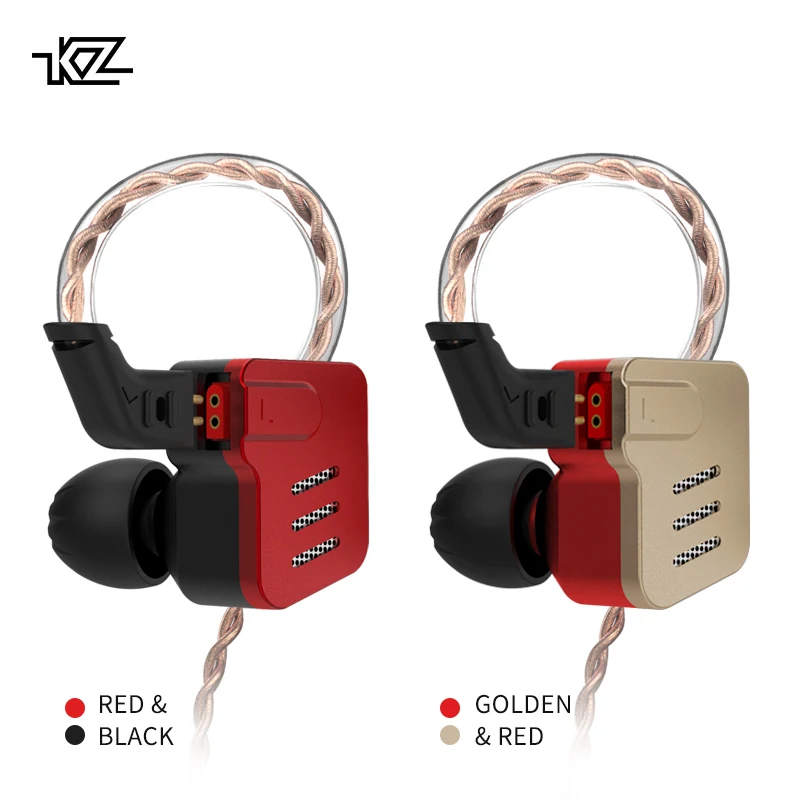 KZ BA10 Headset Balanced Armature Driver 5BA HIFI Bass Earbuds In Ear Monitor Earphone Sport Noise Cancelling Metal Headphones