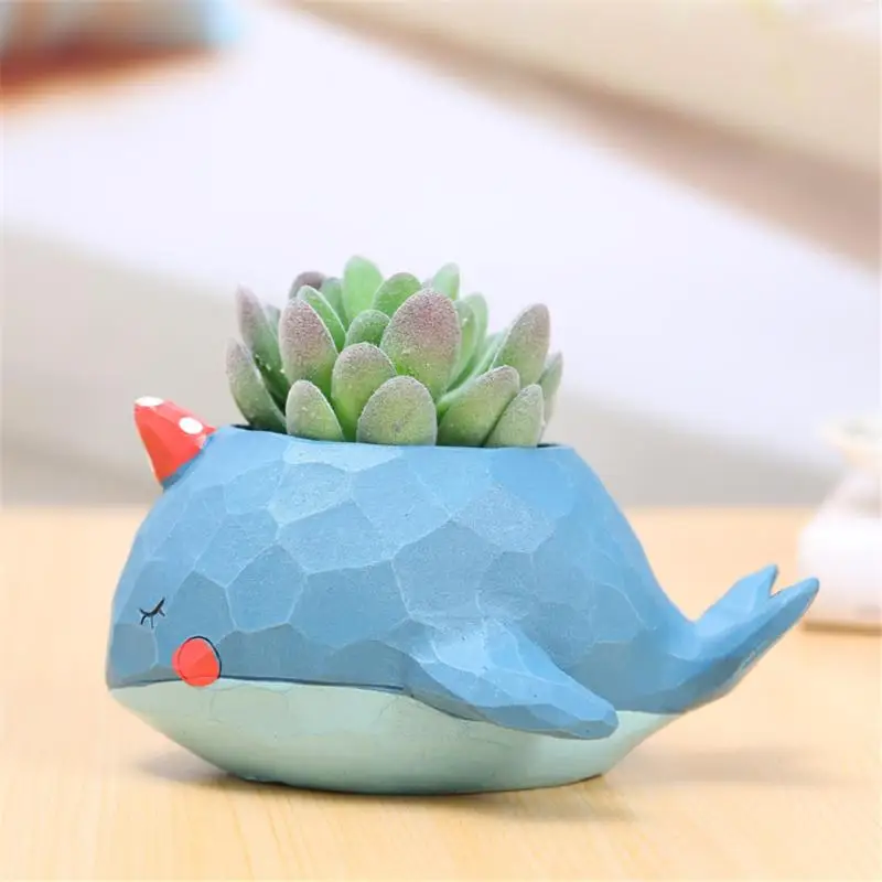 

Cute Crocodile Whale Resin Succulents Flower Pots Plant Pots Bonsai Planter Garden Pot Home Office Decor Crafts Garden Ornaments