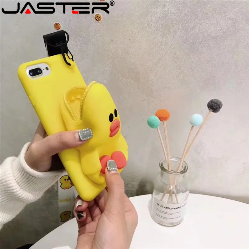 

JASTER For iPhone X XR XS Max 7 8 Plus 3D Bear Wallet Phone Case Soft Silicone Cover For iPhone 8 7 6 6S Plus Back Capa