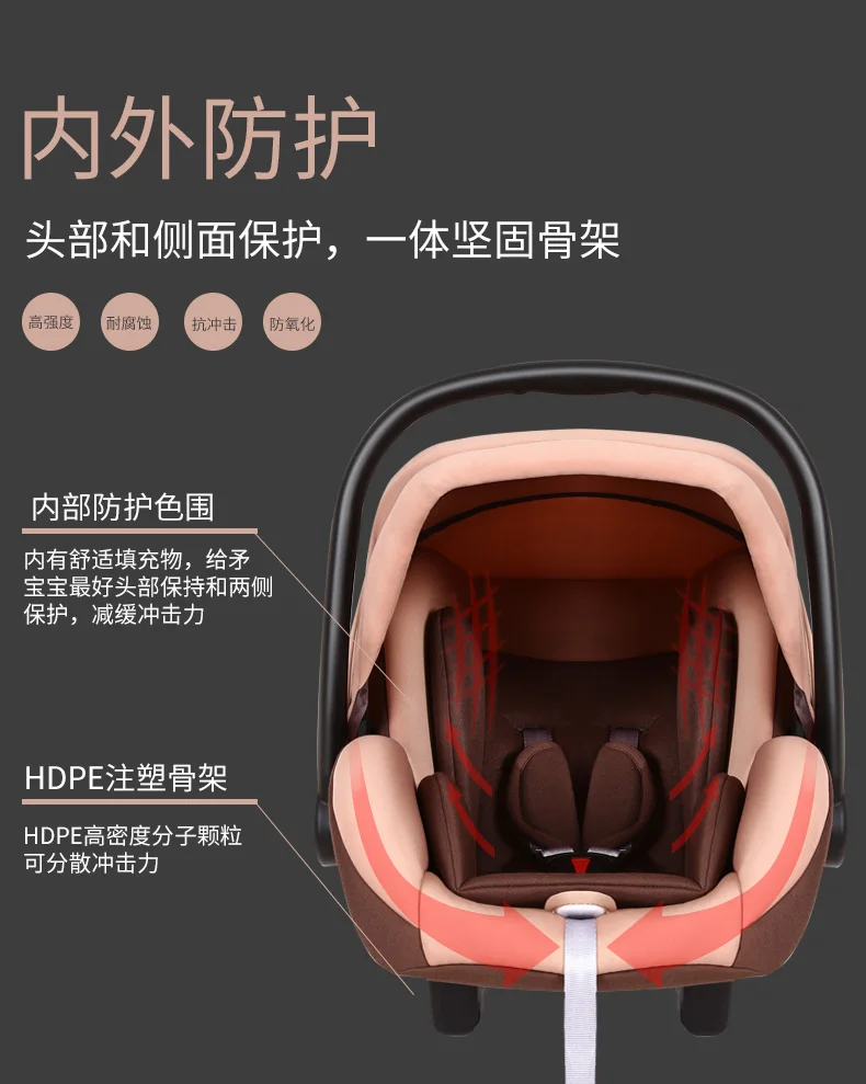 Детская корзина безопасности сиденье новорожденный автомобиль с портативной корзиной тип автомобиля Колыбель съемное автомобильное