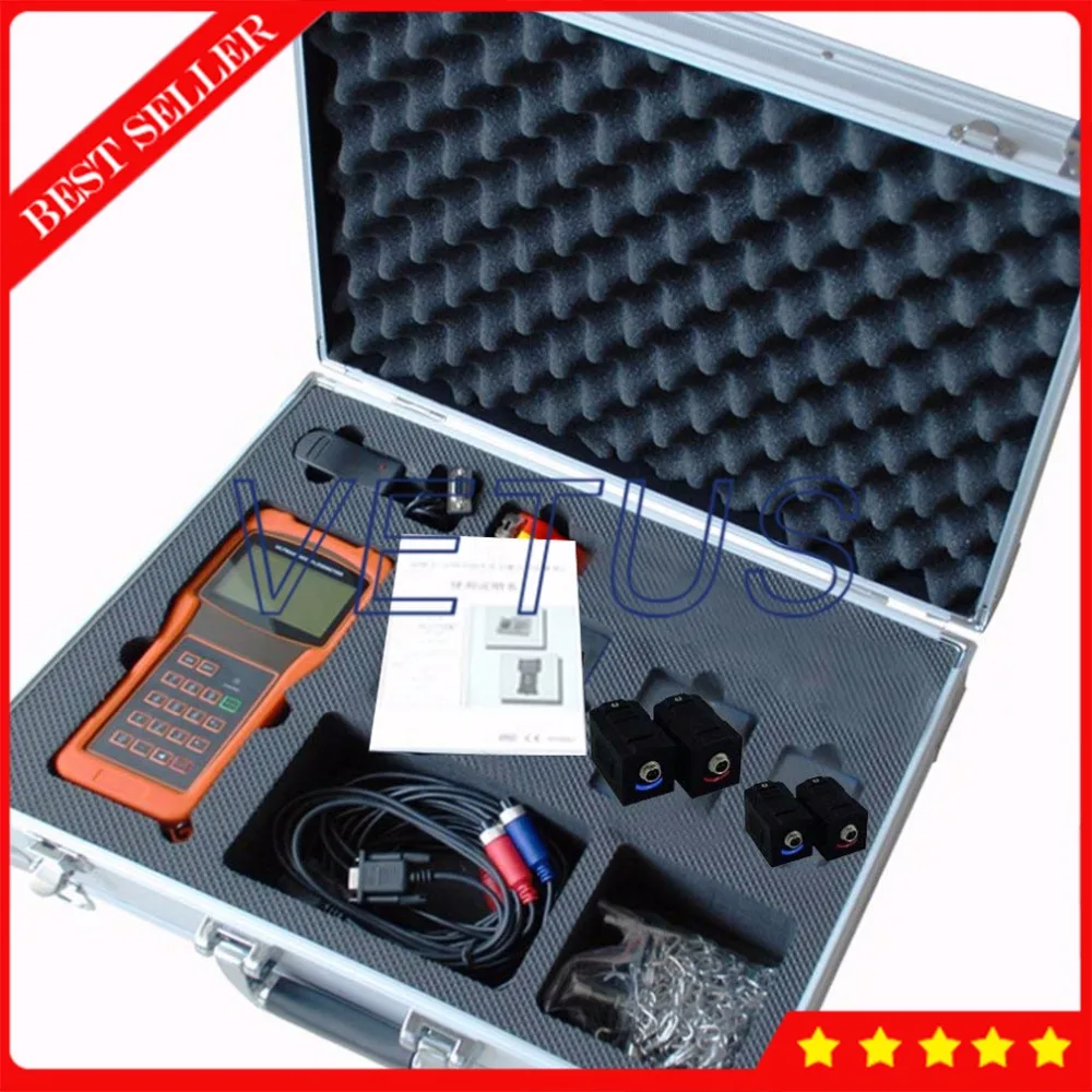 TUF 2000H DN15 700mm Digital Liquid Flowmeter Handheld Ultrasonic Flow