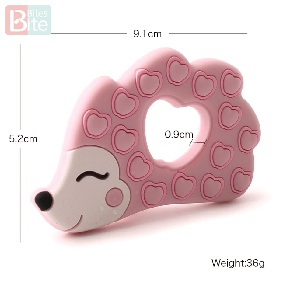 Укусы 1 шт. Силиконовые Детские Прорезыватели Ежик Пищевой BPA бесплатно DIY Bebe