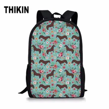 THIKIN School Bags for Kids Girls English Thoroughbred Design Chilren Backpack Animals Primary School Satchel Teenager Book Bag