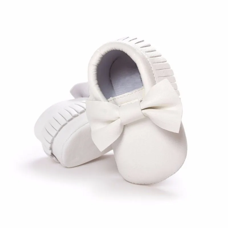 Обувь для маленьких девочек; Водонепроницаемая Обувь из искусственной кожи с кисточками; мокасины для новорожденных; Мягкие Мокасины для