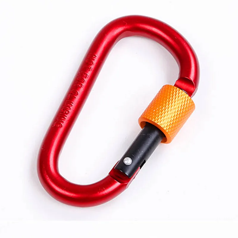 8CM Bold Carabiner Aluminum Alloy Carbine D-Ring Carbines Hanging Buckle Metal Backpack Buckle With Lock (22)