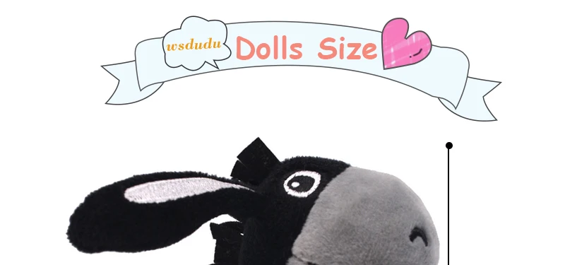 Cute Donkey Soft Plush Keychains Animal Small Pendant Dolls Stuffed Toys Mini Bag Decoration Burro Neddy Newest Girl Gift Lovely _01