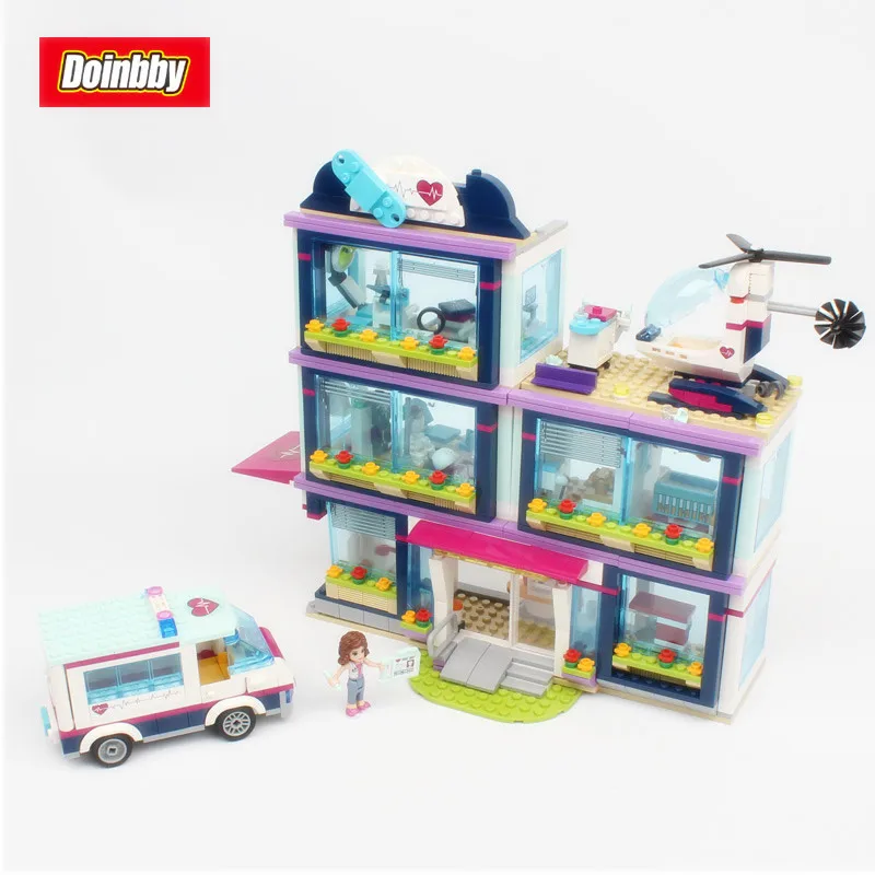 

Bela 10761 Heartlake Hospital Friends Girl Building Blocks Toys kids Bricks Toy Girl Gift Compatible With Legoings Friends 41318