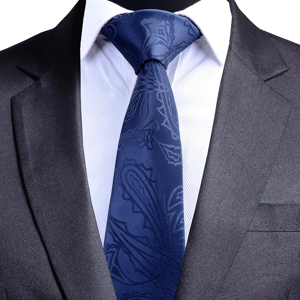 

GUSLESON Quality Paisley Silk Mens Ties Neck Tie 8cm Floral Ties for Men Jacquard Woven Necktie Suit Business Wedding Party