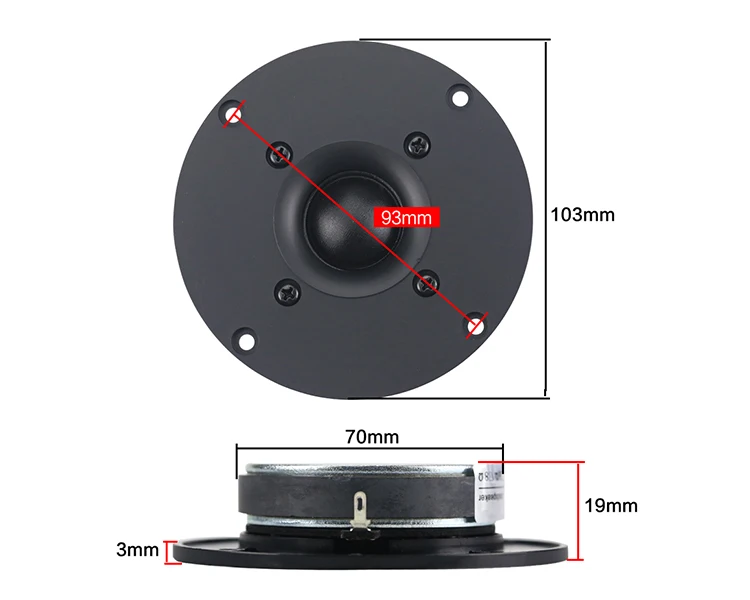 GHXAMP 4 дюймов твитер динамик блок HIFI Terble громкий динамик 60 Вт 8ohm шелковая пленка одиночный Магнитный тип супер высокий шаг 2 шт