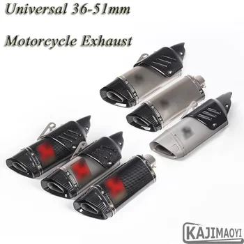 

Motorcycle Exhaust Modified Uiversal 51mm Motorbike Laser Scooter Carbon Fiber Muffler Sticker For Yamaha R1 R6 ZX-6R ATV R3 K7