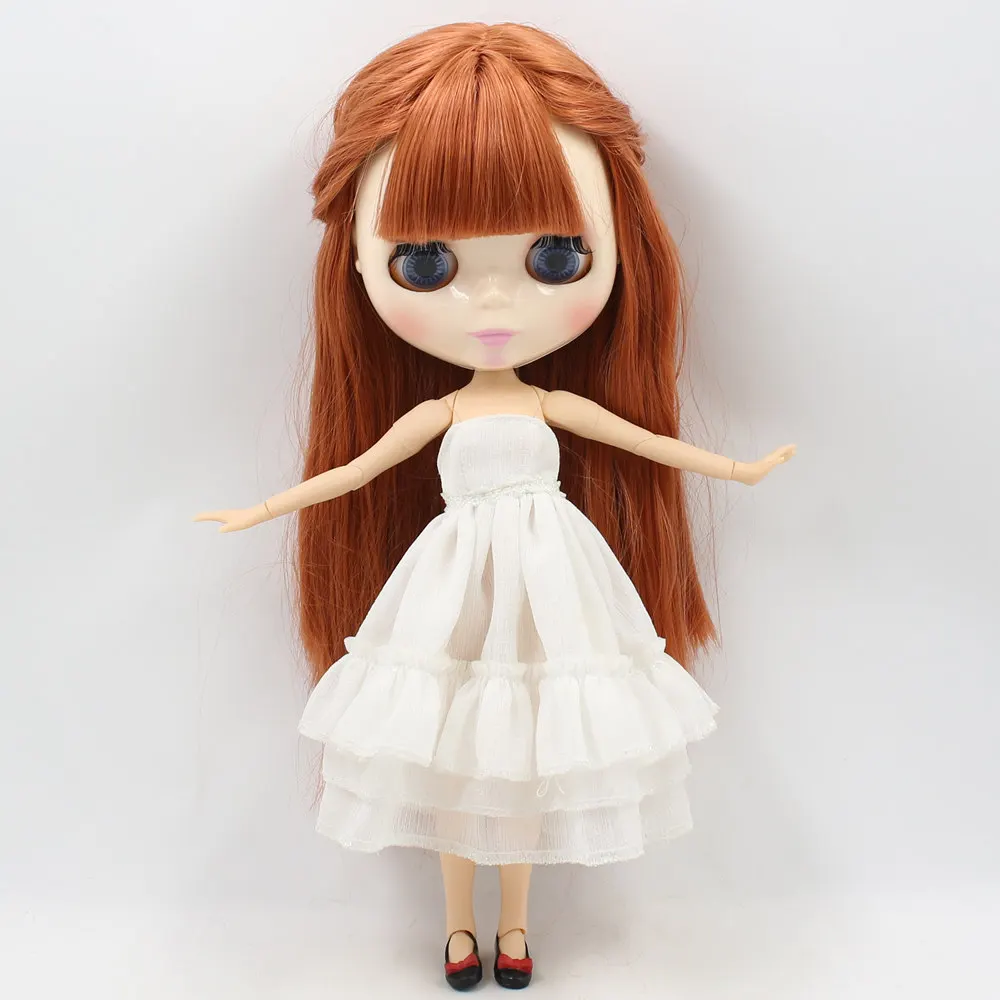 Blyth кукла шарнир тело красный коричневый волосы с челкой подходит DIY bjd blyth куклы для продажи