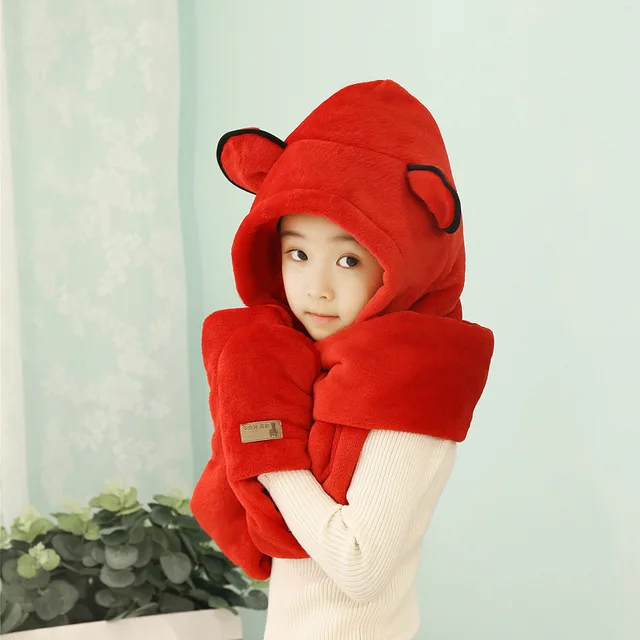 hat and scarf in one kids