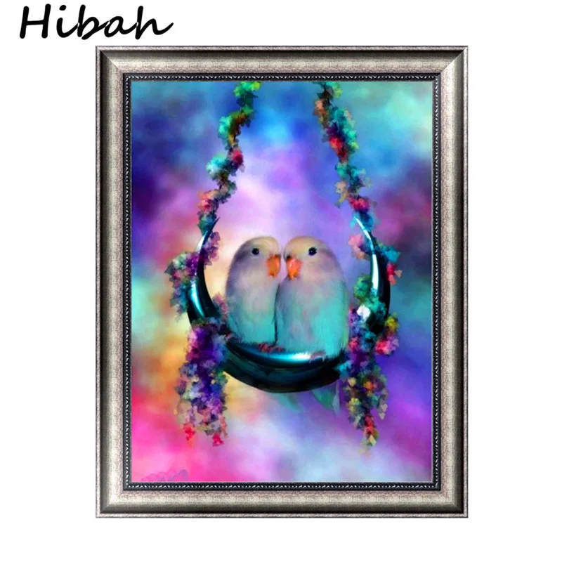 

Diamond Cross Stitch DIY Crafts Diamond Embroidery Round Colorful Parrot Picture Diamond Mosaic Pattern Embroidery Gift