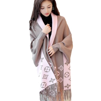 

2020 Spring Autumn New Long-sleeved Sweater Cardigan Printed Tassels Knitted Shawl Jacket Loose Korean Women Tops