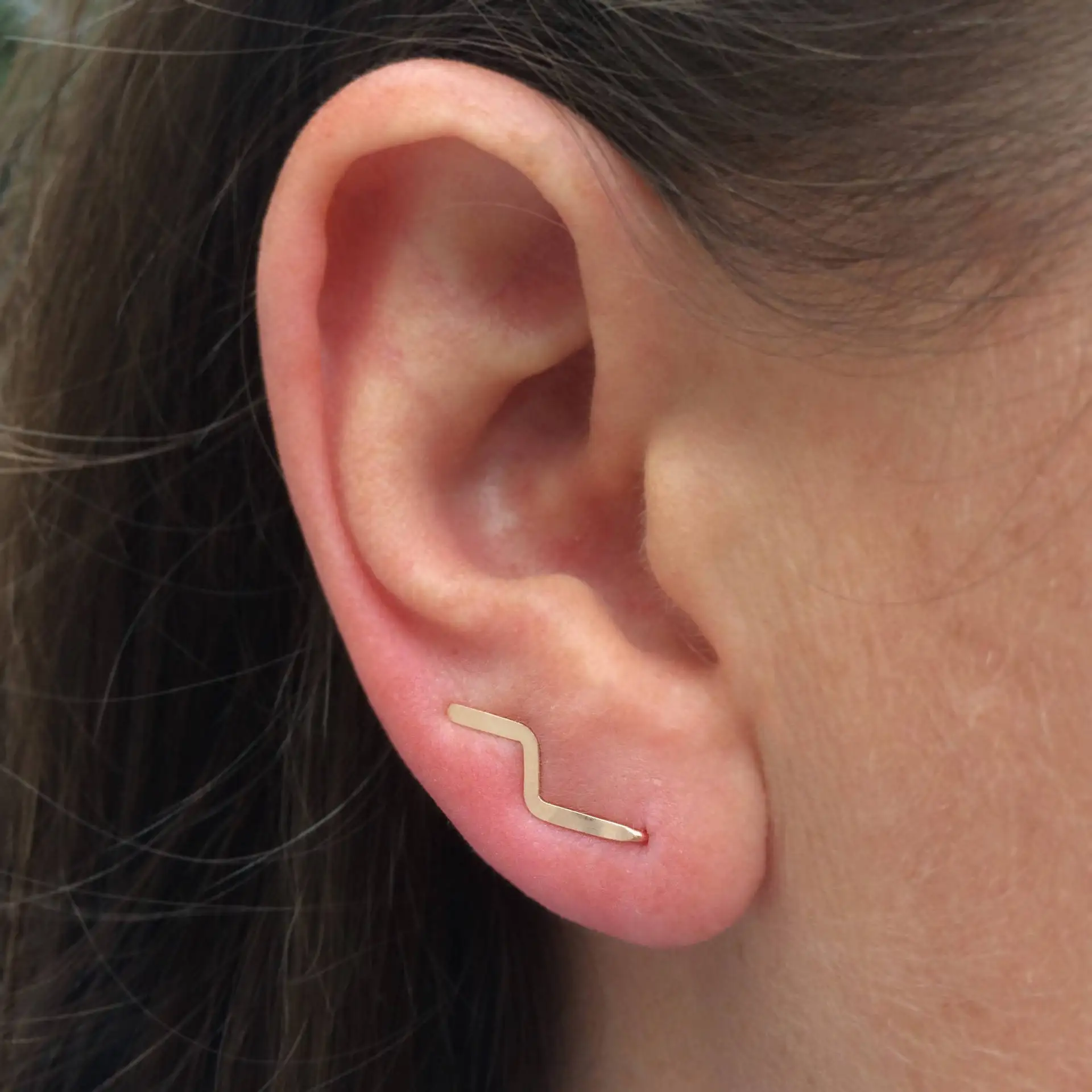 

Ear Climber Sterling Silver Crawler U shape Ear Clip Earrings Wave Gold Ear Jackets Minimalist Ear Cuff Women Stud Clip Earrings