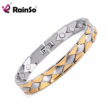

Energy Magnetic Health Bracelet Men Therapy Health Stainless Steel Bracelets Men's Jewelry OTB-1269