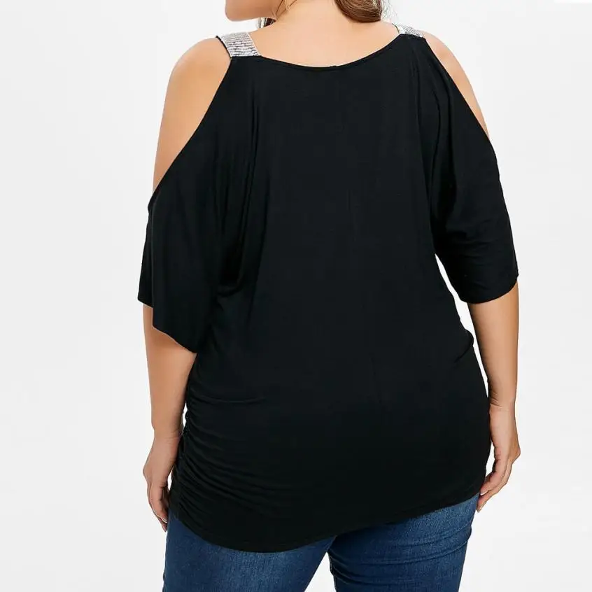 Женская футболка размера плюс женская одежда 5XL Модная Летняя Сексуальная футболка с круглым вырезом Женские топы с коротким рукавом футболки