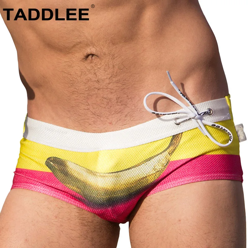 

Taddlee Brand Sexy Men Swimwear Swimsuits Swim Boxer Briefs Bikini Men's Board Surf Trunks Shorts Gay Penis Pouch WJ Pad Insert