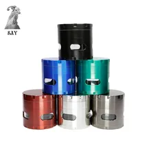 SY металлический шлифовальный станок из цинкового сплава четыре слоя фаска прозрачное окно в боковом траве измельчитель табака принадлежности для курения