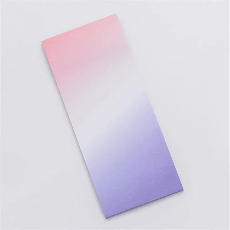 Coloffice Cute Creative Colorful Long Gradient Color N times Sticky Notes Can be torn Message Notes Memo Pad Office Supplies 1PC
