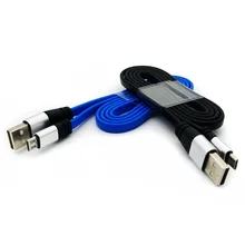 2x Micro USB Cable 1M 2.4A Flat Micro USB Sync Charging Cable Cord for Samsung Android Phones Tablets Power Banks Chargers