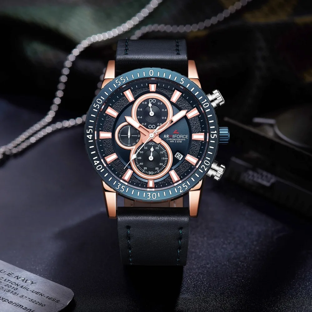 

ARMIFORCE Watches Men Sport Waterproof Date Analogue Quartz Men's Watches Chronograph Business Watches For Men Relogio Masculino