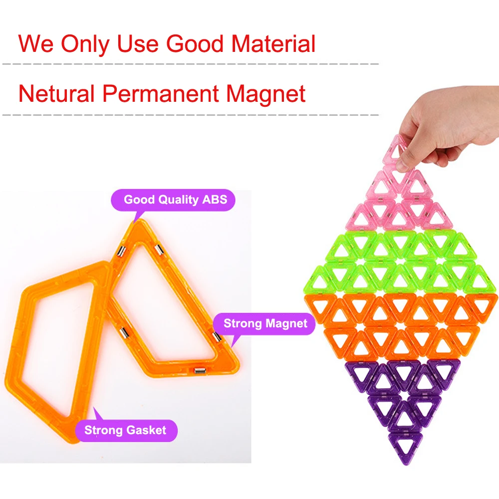 Goede 46 stks set Magnetische Blokken Modellering   Bouw Speelgoed Reuzenrad Magnetische Designer Educatief Speelgoed voor Kinderen