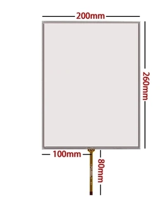Painel de Tela Sensível ao Toque para Máquinas 12.1 Polegada 4:3 Fios Resistente para Equipamentos Médicos Industriais 260*200 260 mm 200 mm Novo