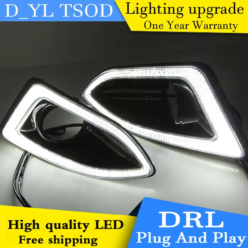 

Car styling For Ford Edge 15 LED DRL For Ford Edge led fog lamps daytime running High brightness guide LED DRL light Automobile.