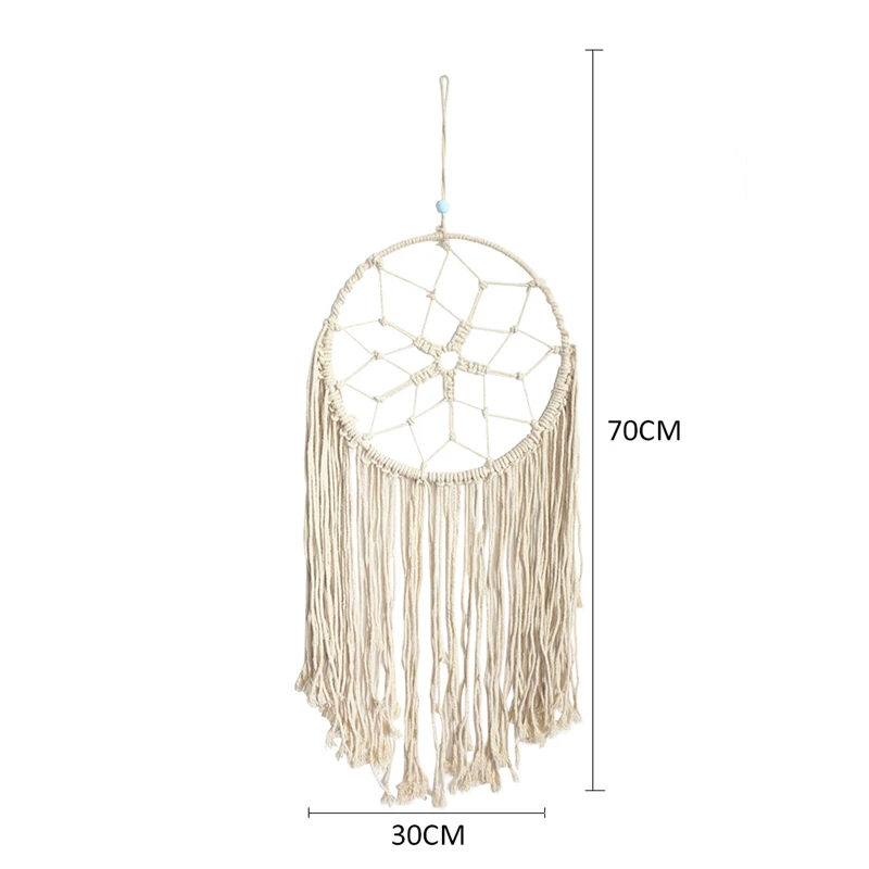 Cotton Yarn Dreamcatcher With Tassels Handmade Wall Hanging Macrame Retro Kids Craft Girls Room Baby Indian Decorations For Home