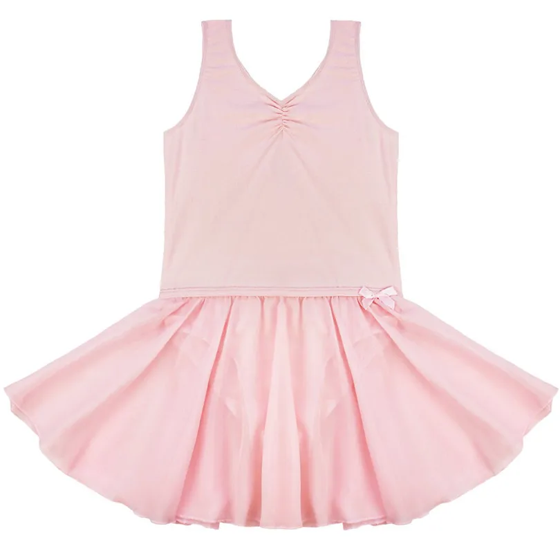 Iiniim/балетное платье-пачка без рукавов для девочек; блестящее танцевальное трико; Рождественский подарок для девочек; гимнастическое платье для тренировок - Цвет: Pink