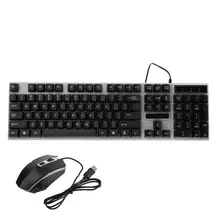 Keyboard Mouse Combos 1600DPI Professional Wired Gaming Mouse USB Wired Backlight Gaming 104 Keys Keyboard Set